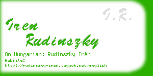 iren rudinszky business card